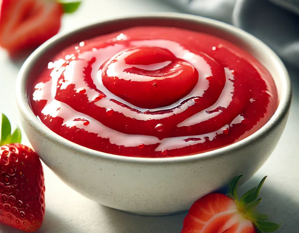 strawberry puree and strawberry syrup3
