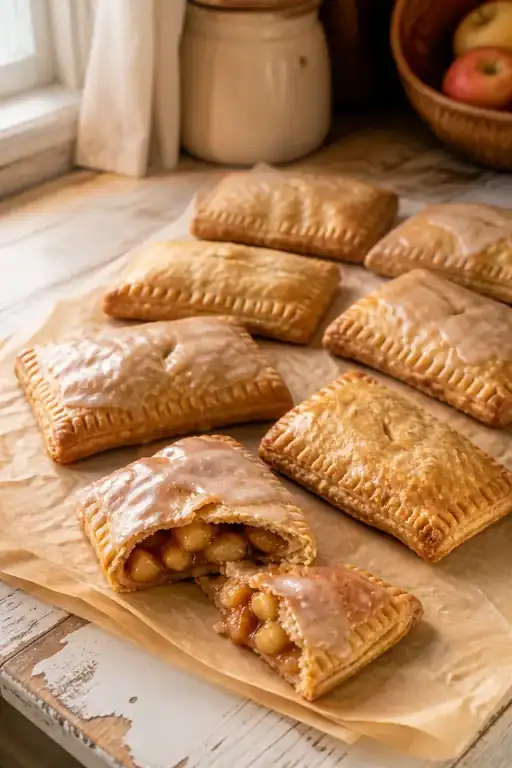 Homemade Apple Cinnamon Pop Tarts 1 Homemade apple cinnamon pop tarts with flaky pastry, spiced apple filling, and cinnamon glaze