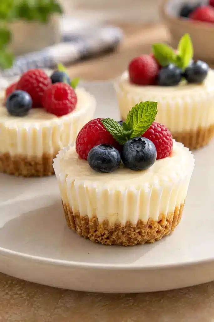 Classic No-Bake Mini Cheesecakes