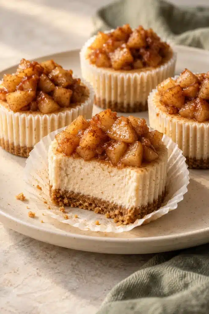 Mini Apple Cinnamon Cheesecakes