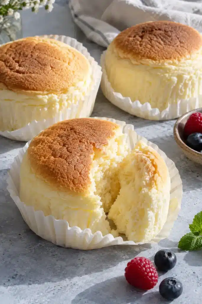 Mini Japanese Cotton Cheesecakes