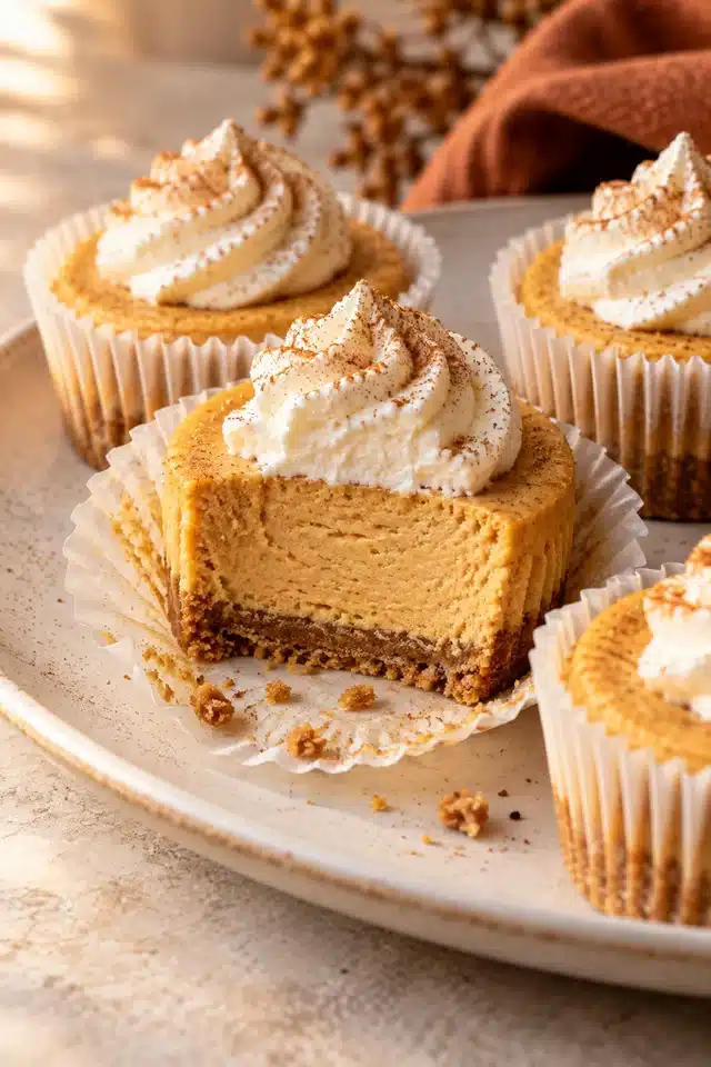 Mini Pumpkin Cheesecakes