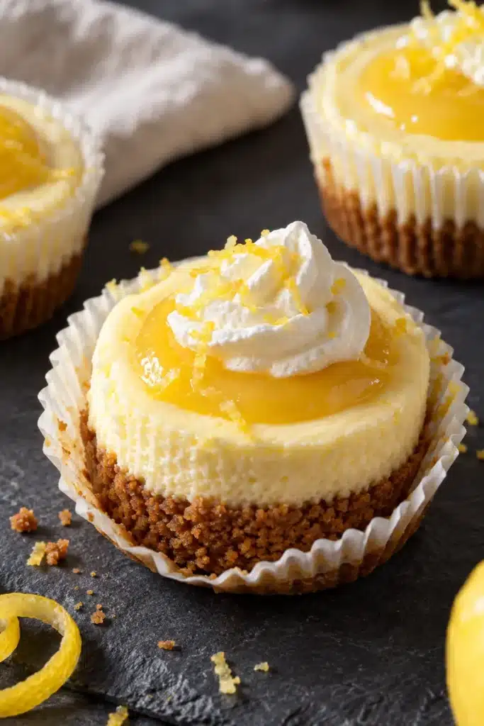 No Bake Mini Lemon Cheesecakes 2 No Bake Mini Lemon Cheesecakes