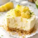 No-Bake Pineapple Mini Cheesecakes 3 No-Bake Pineapple Mini Cheesecakes with graham crust and pineapple topping