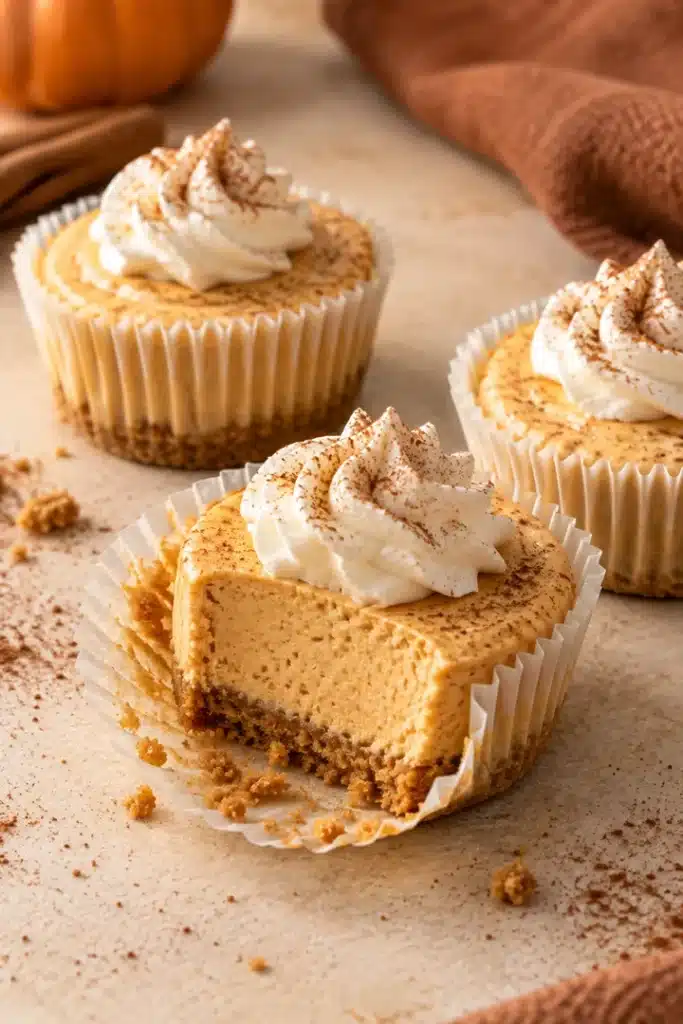 No-Bake Pumpkin Mini Cheesecakes